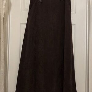 Elegant Dark Brown A-Line Skirt